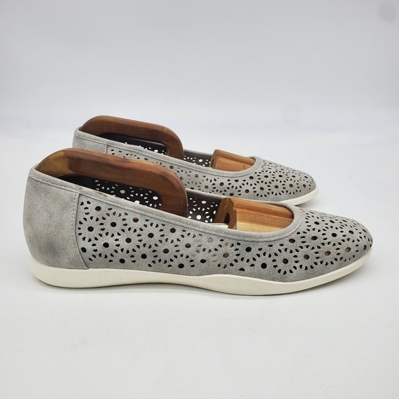 CLIFFS BY WHITE MOUNTAIN SHOES WOMENS 9M GREY FLATS - Picture 8 of 13
